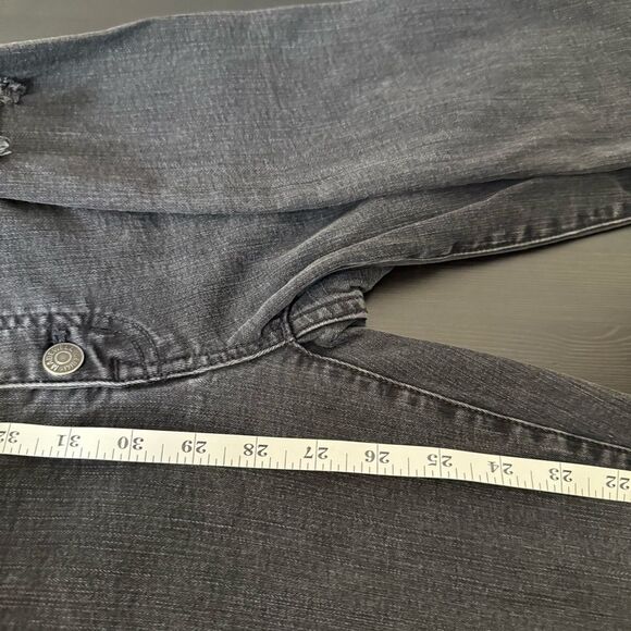 Madewell 9" High-Rise Skinny Ankle Jeans Womens Sz 27 Black Button Fly Raw Hem - Picture 15 of 15